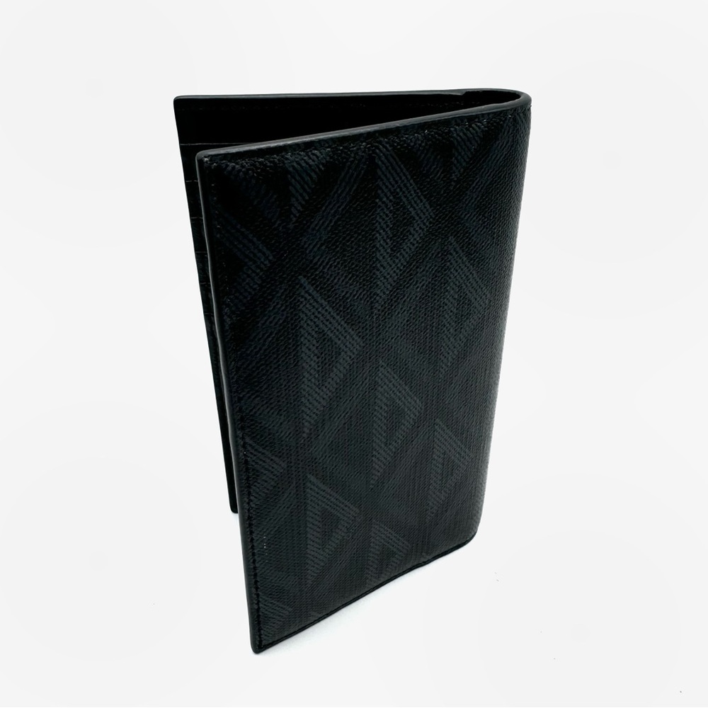NEW Christian Dior Men's Black Diamond Bi-Fold Long Vertical Card Holder Wallet - Picture 4 of 8
